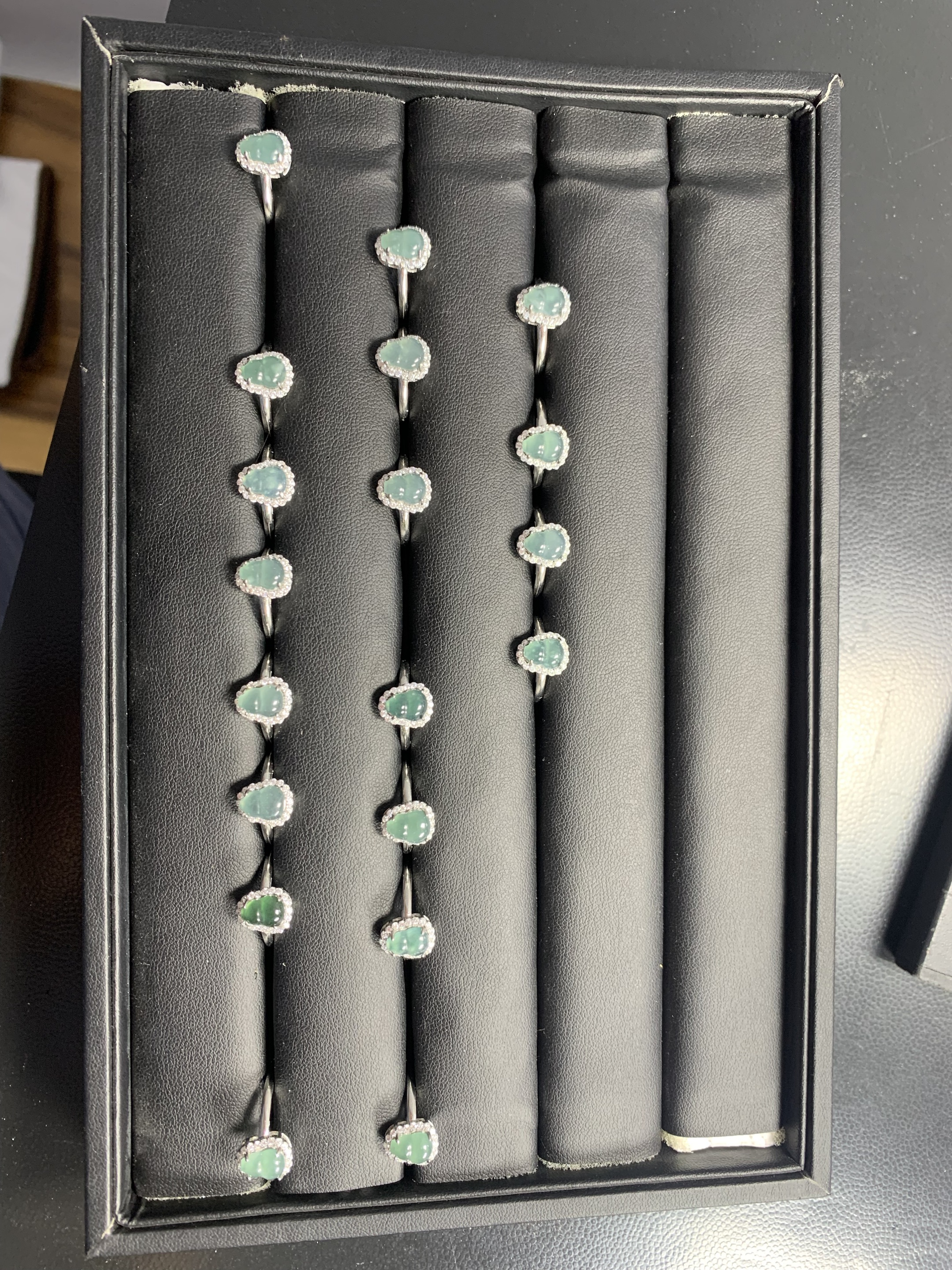 银镶天然A货翡翠葫芦戒圈（多样性发货）一个