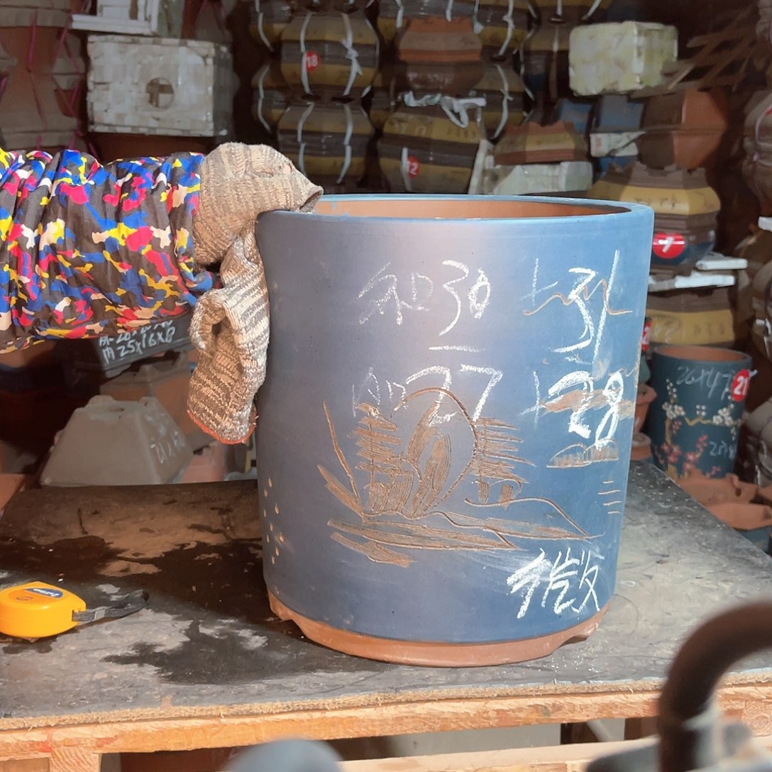 紫砂花盆高桶盆一个