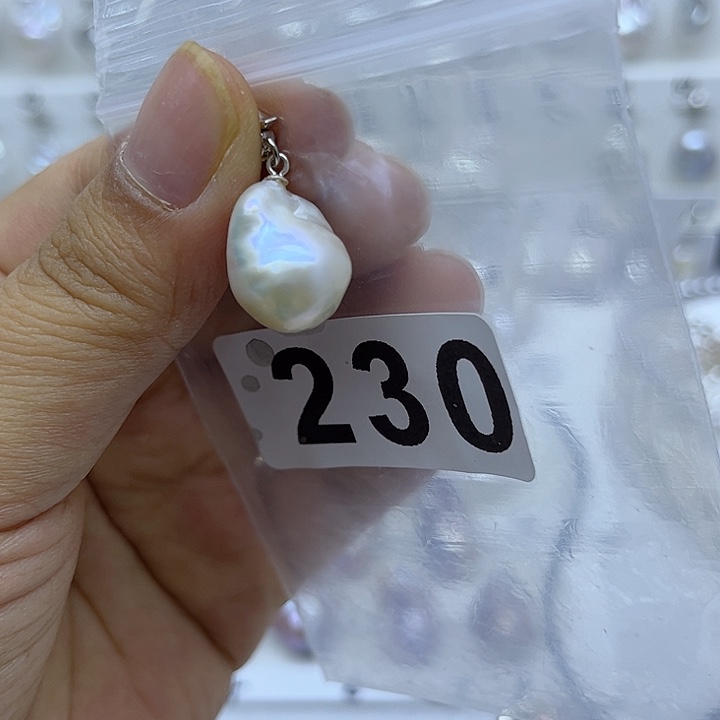 淡水珍珠银S925镶嵌颈饰