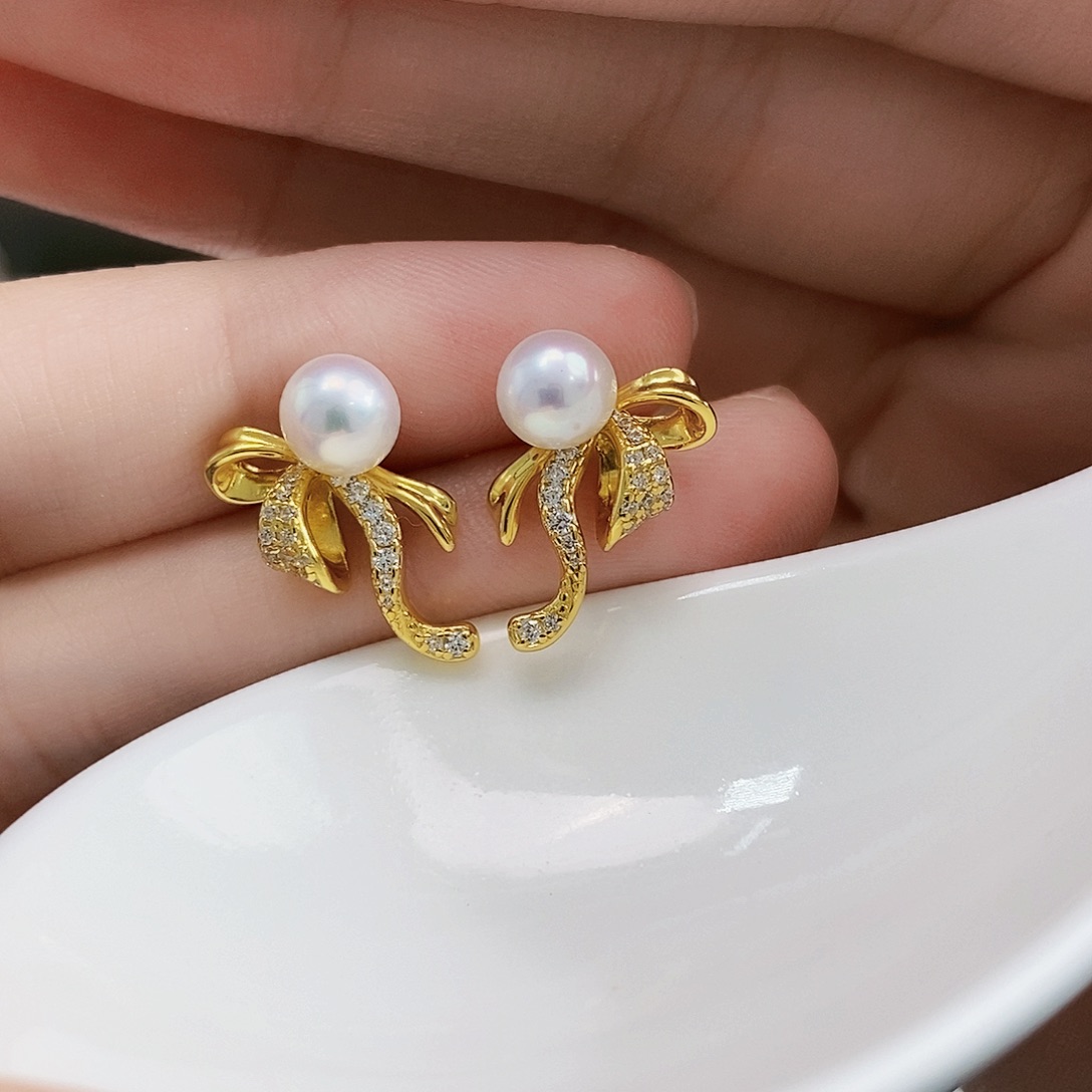 未镶嵌特价极光耳饰淡水珍珠夏*