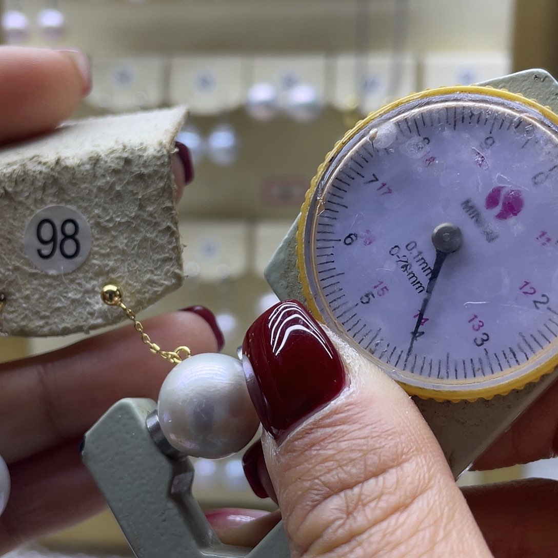 淡水珍珠耳饰银S925镶嵌