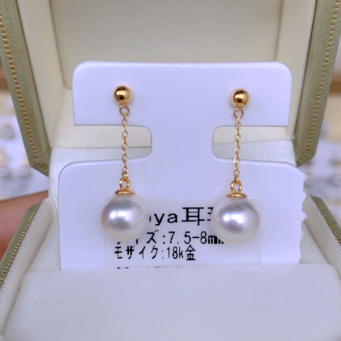 海水珍珠耳饰18K金镶嵌