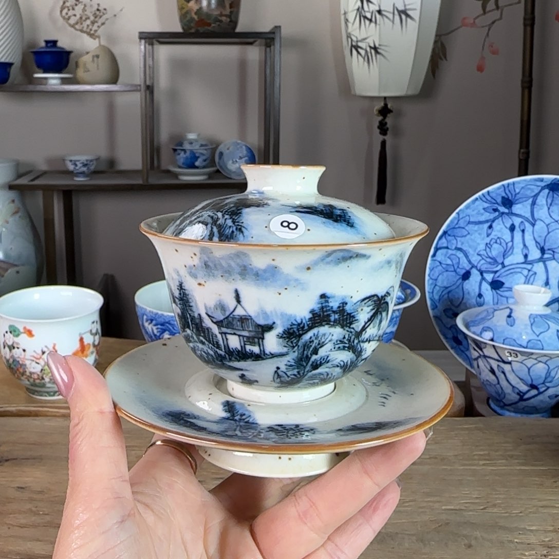 杯景德镇陶瓷柴烧多人