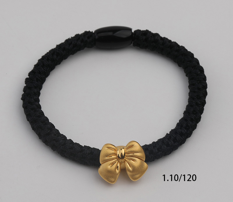 鳳喆精品工艺设计师款蝴蝶结发绳足金婚嫁五金国风