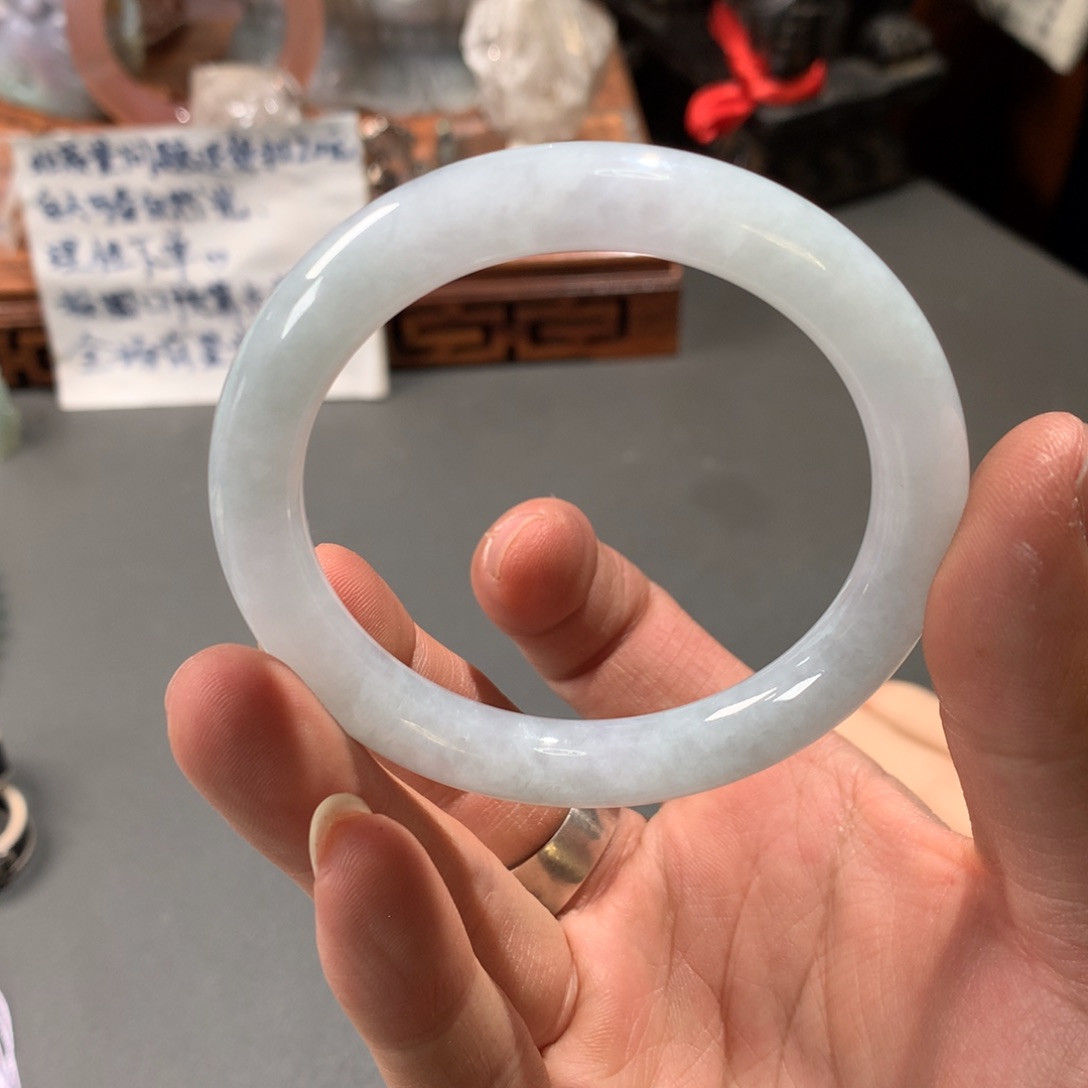翡翠手镯未镶嵌53.8圆条
