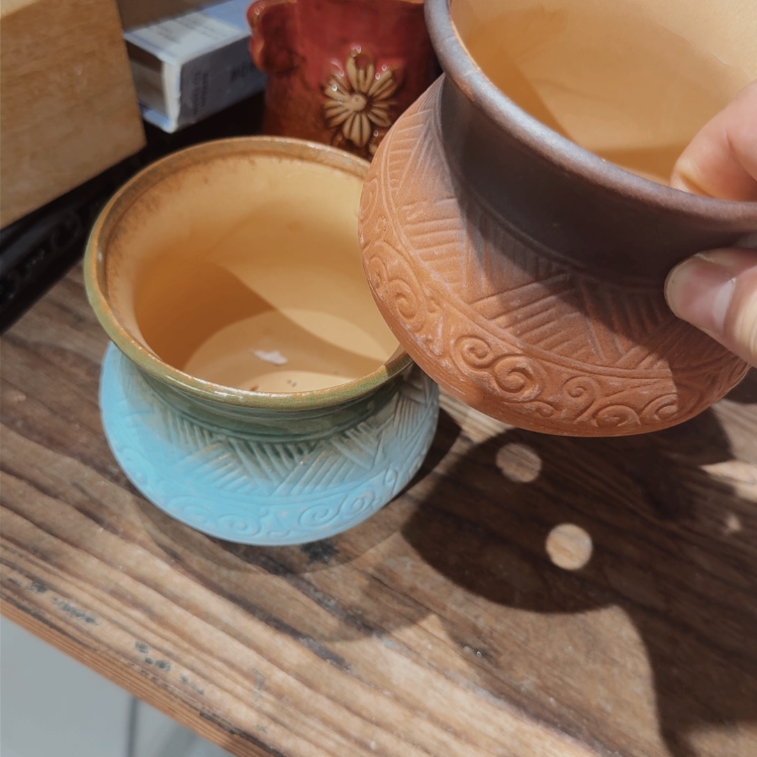 紫砂花盆粗陶盆醋