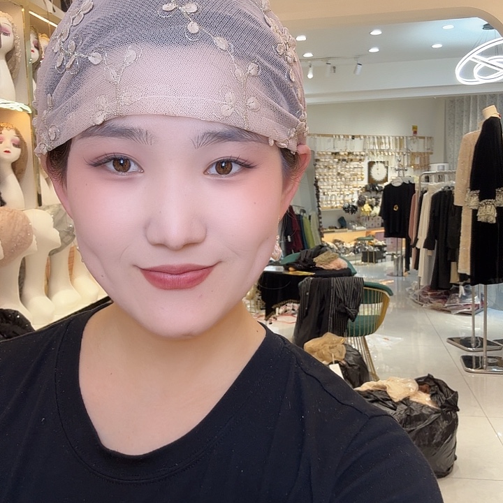 涤纶（聚酯纤维）妈妈帽遮白发帽子