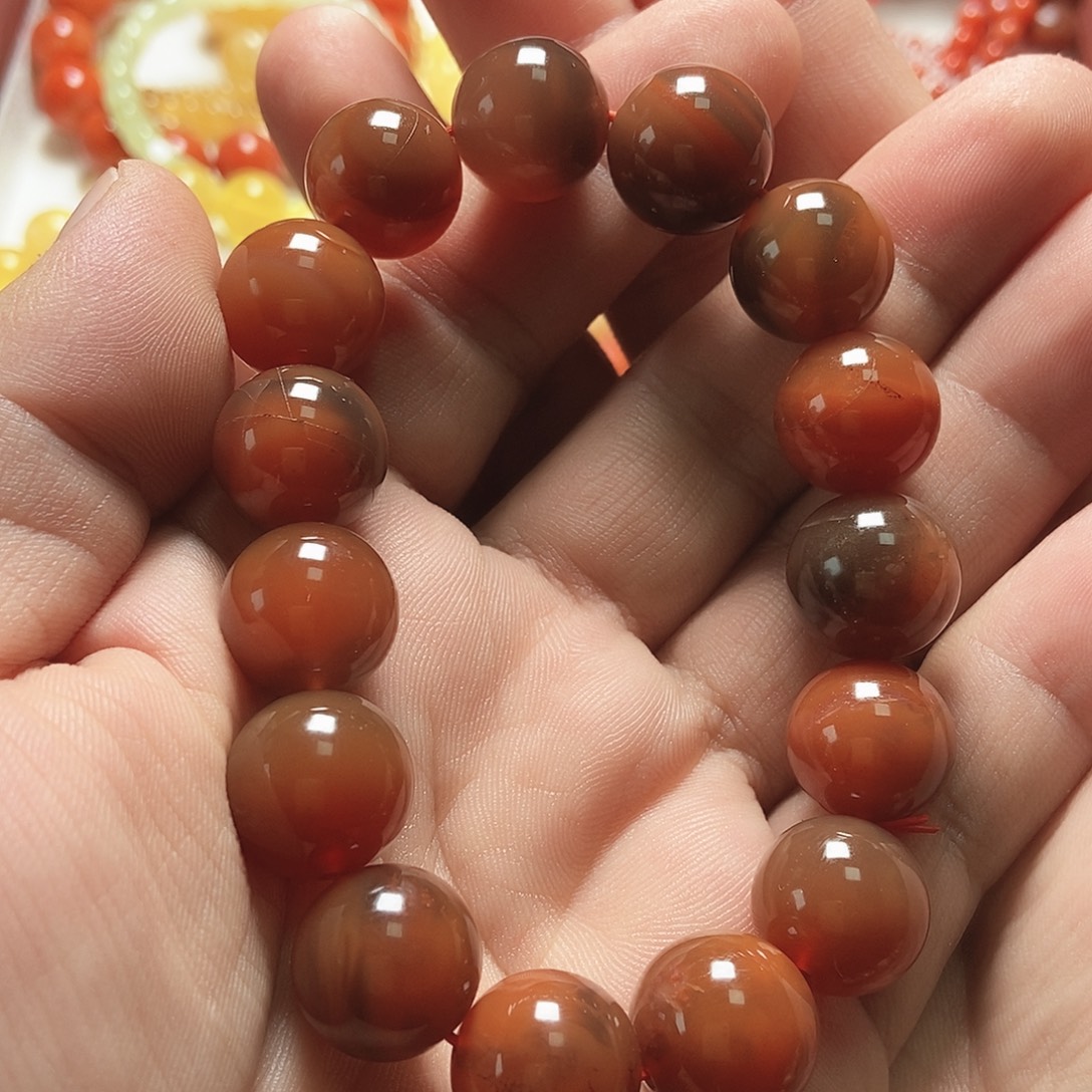 南红玛瑙合金颈饰南红手串卡14.2