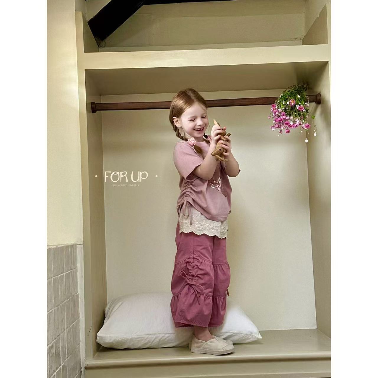 【现货】251-FU-85027多色法式妮塔风琴蝴蝶结阔腿裤