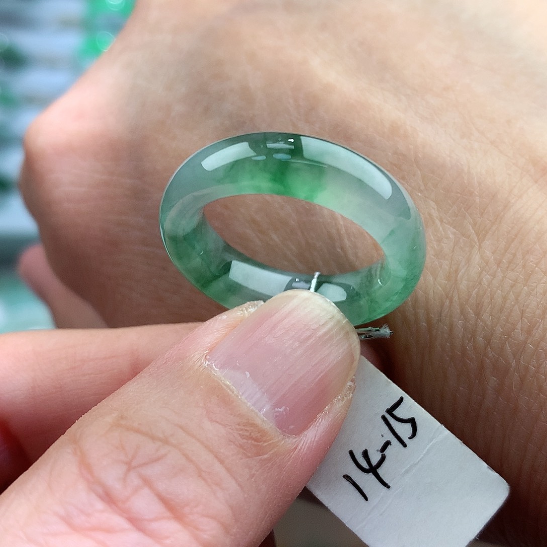 未镶嵌戒指翡翠14-15号