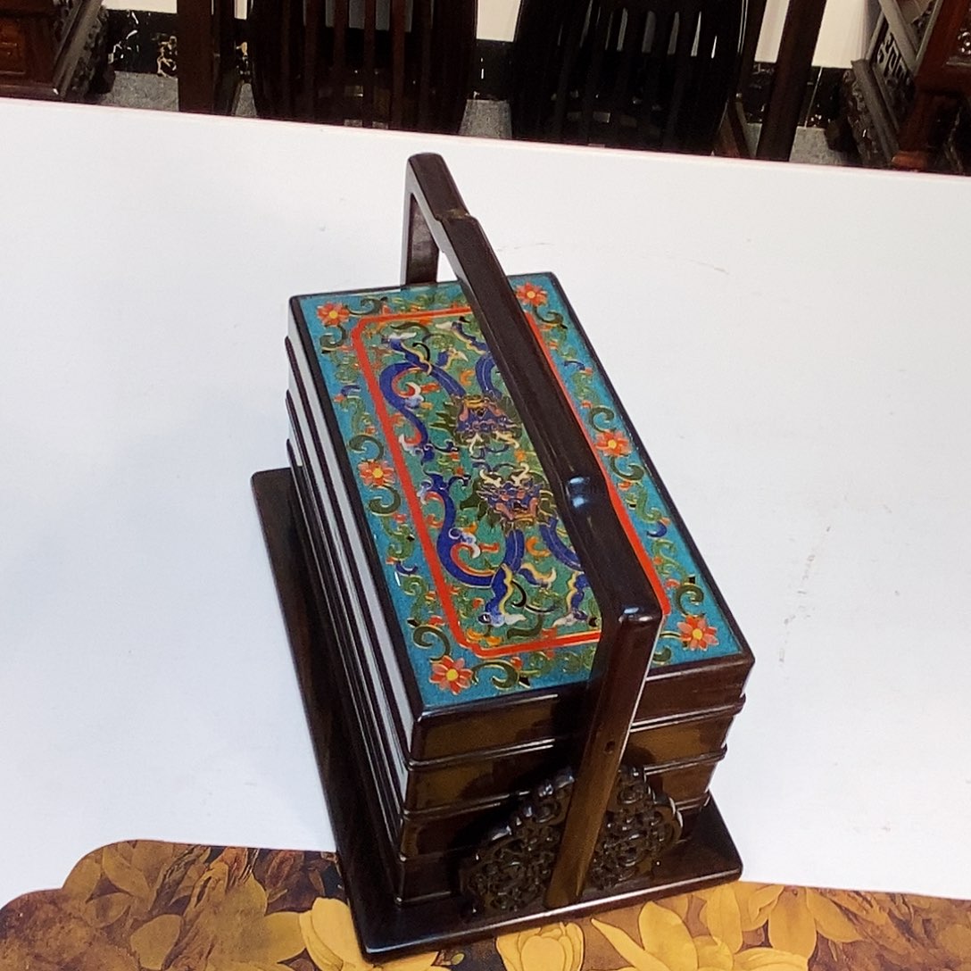 红酸枝木类成套家具大红酸枝提篮