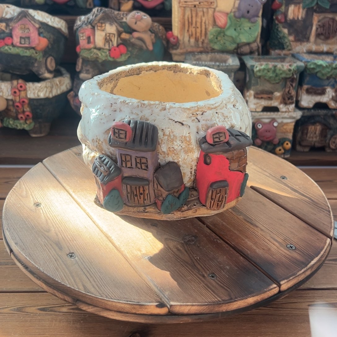 红陶嘻哈多肉花盆