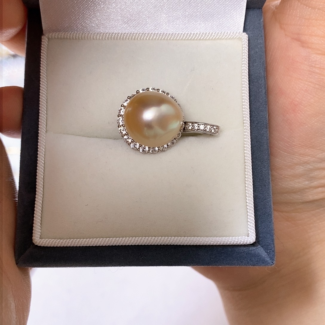 海水珍珠颈饰银S925镶嵌小*姚