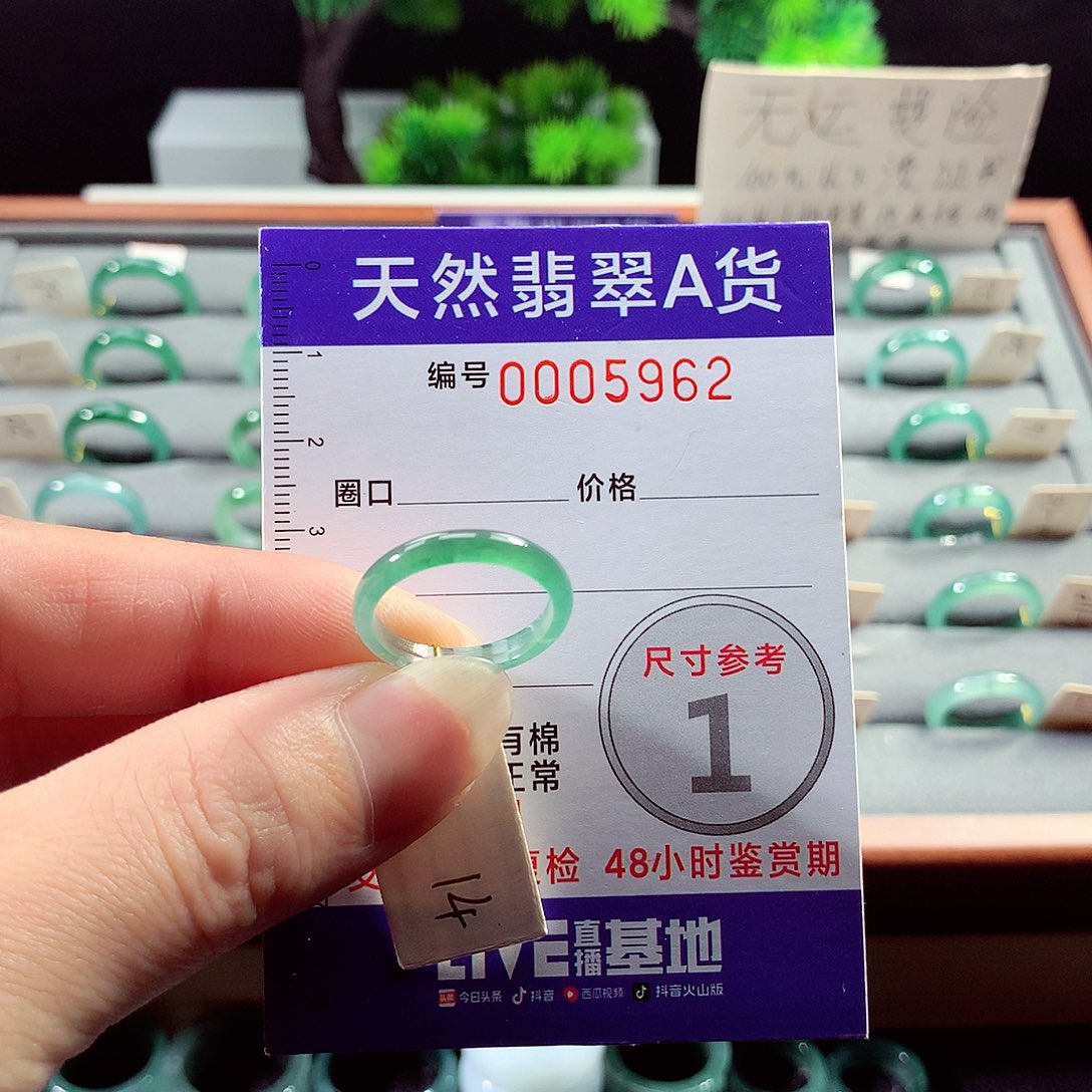 翡翠戒指未镶嵌14号
