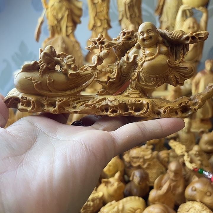 柏木（崖柏）崖柏拉布袋弥勒长14公分