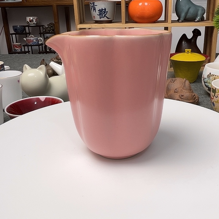 瓷片粉汝窑公道杯200ML