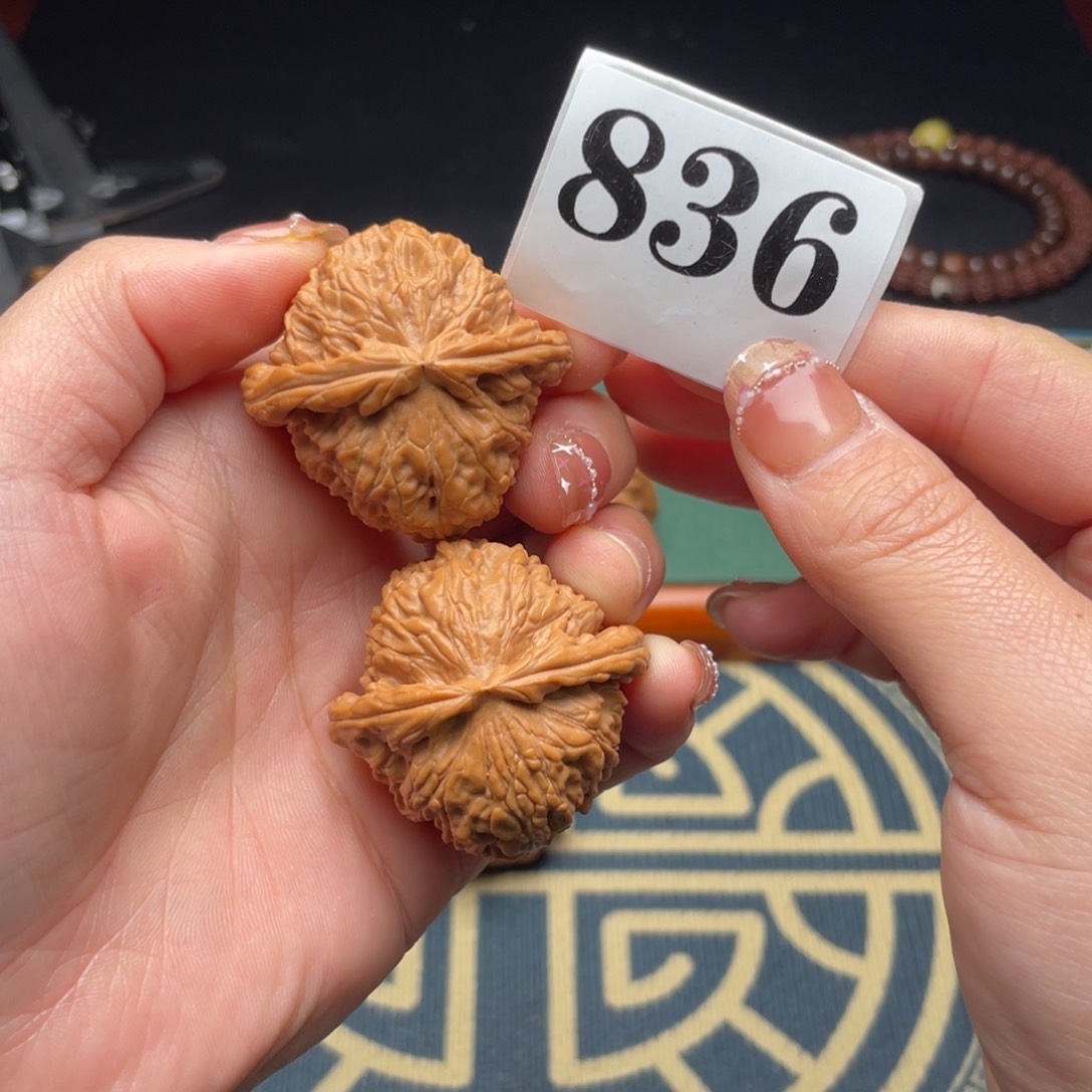 桃核把件39全品闷白836号……
