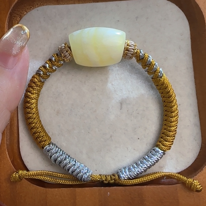 未镶嵌琥珀裸石马蹄珠手串