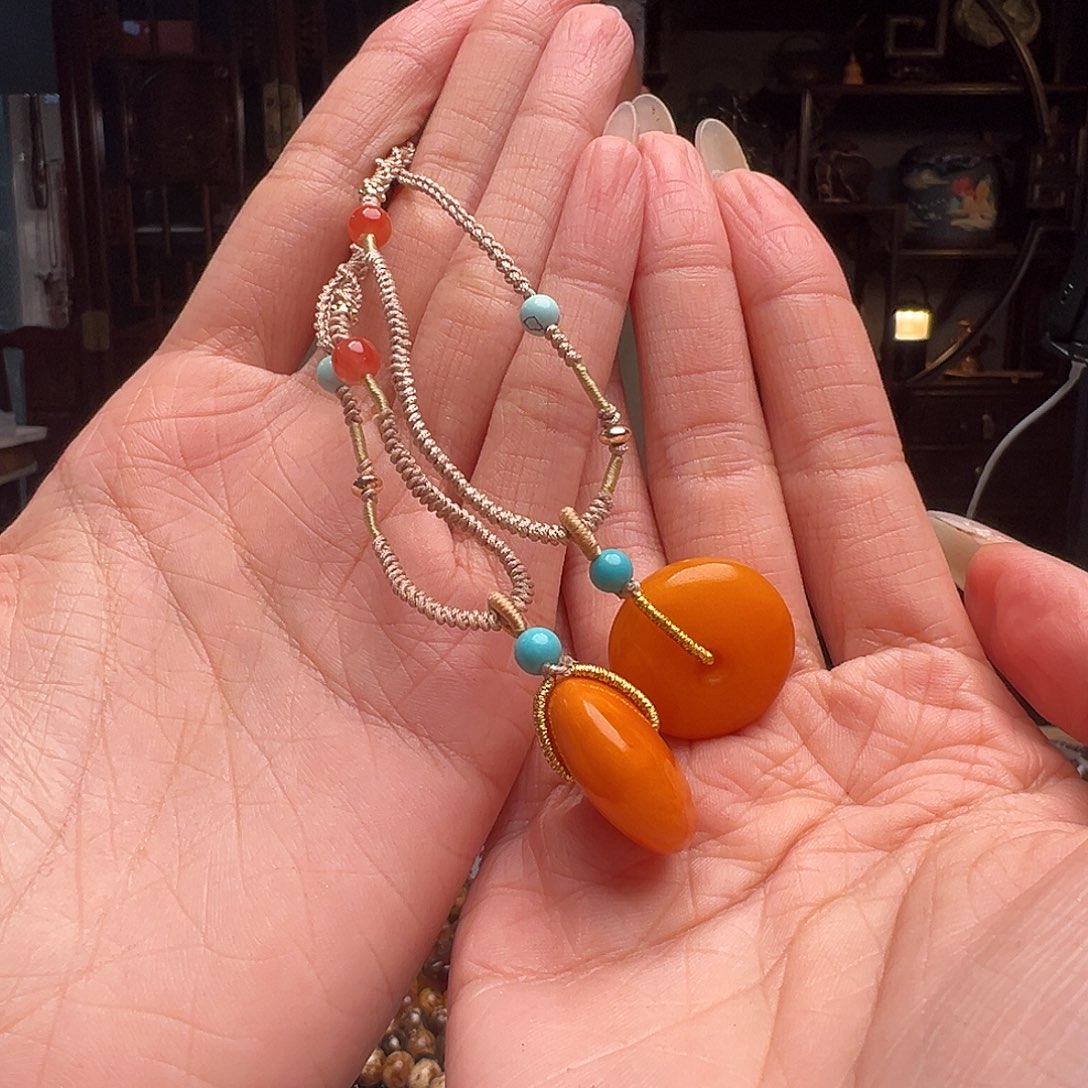 琥珀裸石未镶嵌QQ014多样性发其一