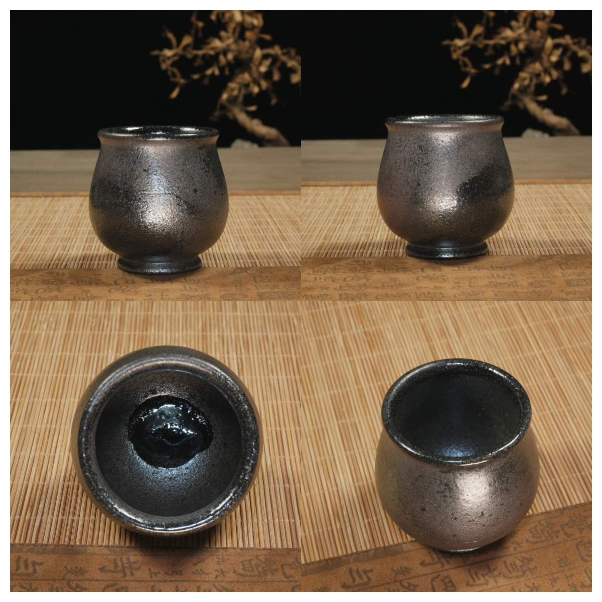 建水紫陶-紫泥陶瓷柴烧碳化杯-窑宝-纯柴烧不上釉-茶杯主人杯茶具