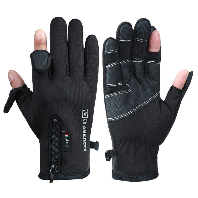 摄影师专用手套冬季保暖防寒登山拍摄单反相机触屏露指无人机手套