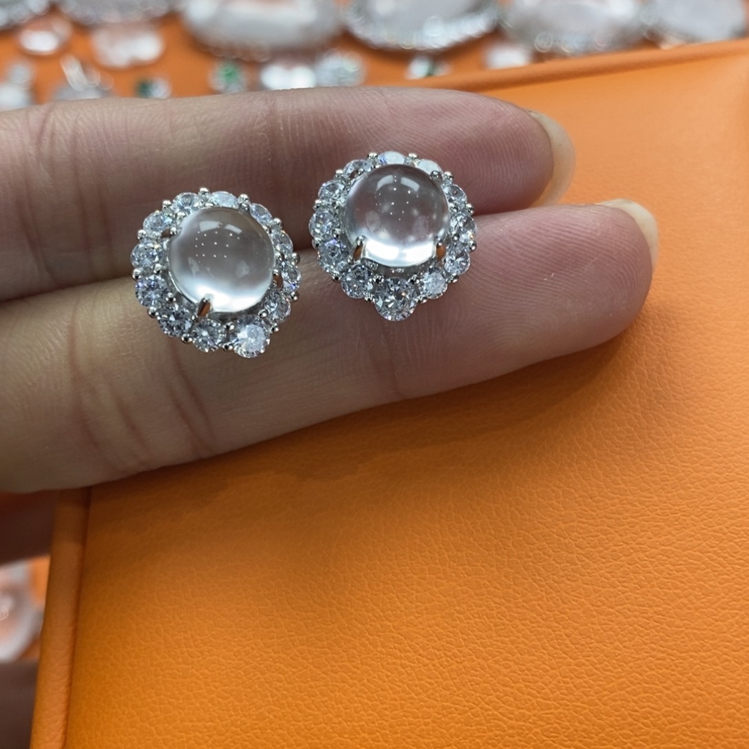 石英质玉吊坠(赠链)银S925镶嵌