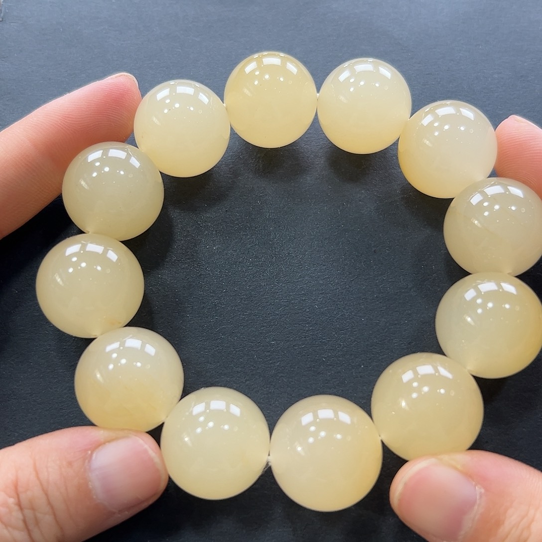 石英质玉（非洲翠）未镶嵌手链唐唐18.5