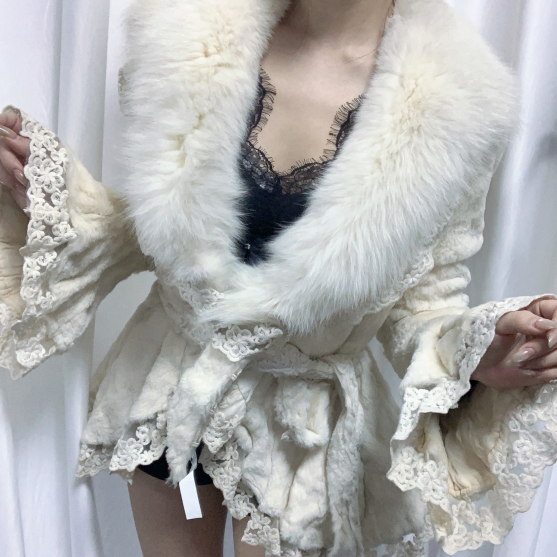 冬季时尚简约ins风拼接设计气质短外套