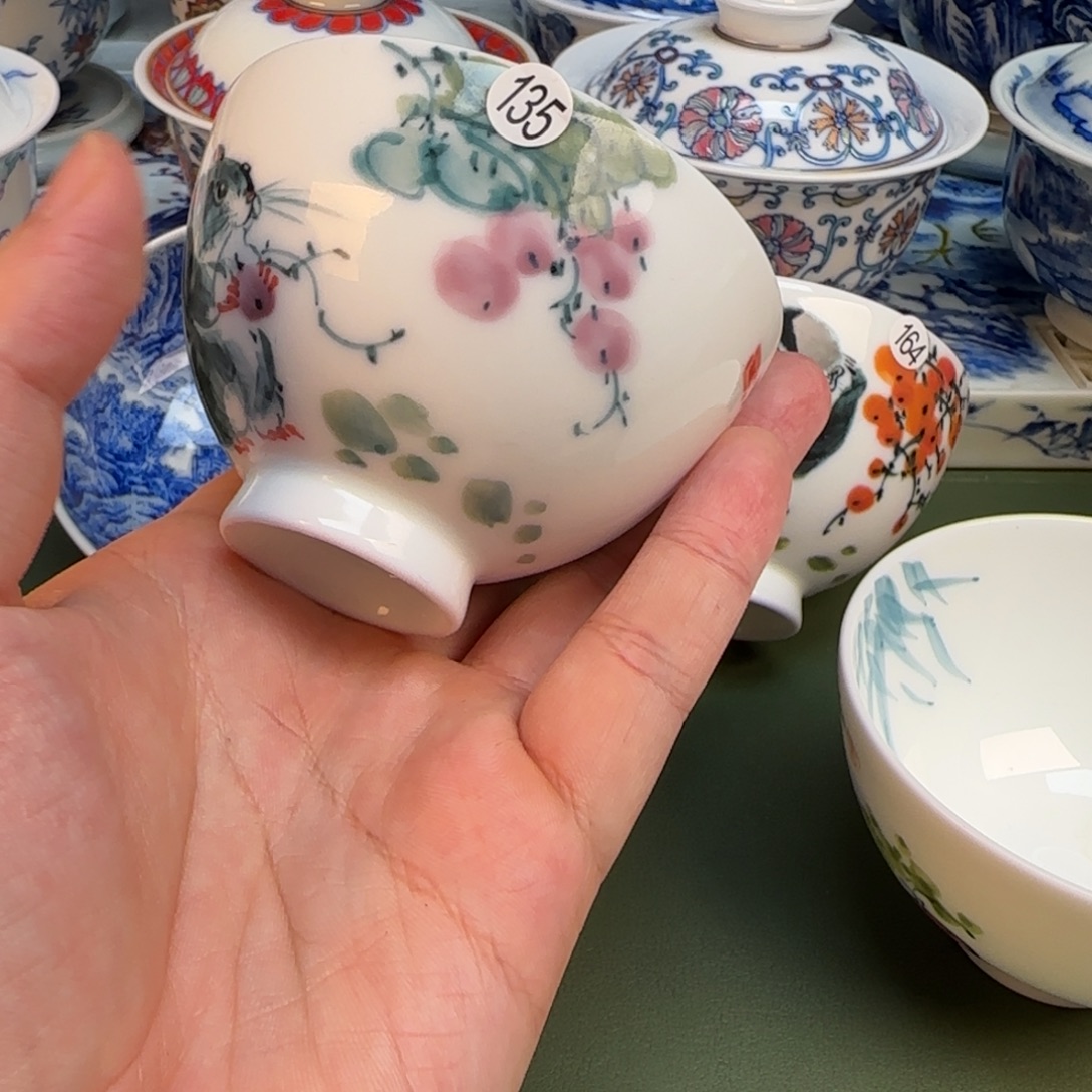 彦祖纯手工手绘茶具135