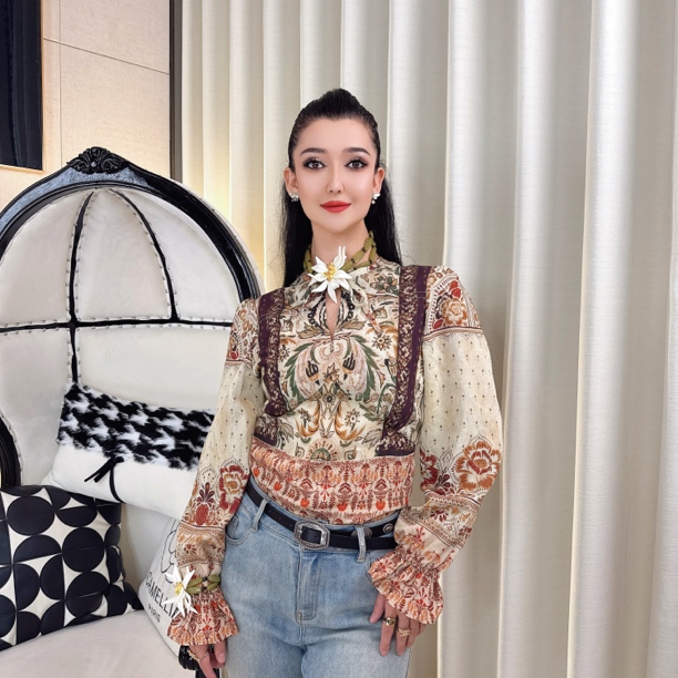 古丽排日同款设计感欧美风百搭气质打底上衣