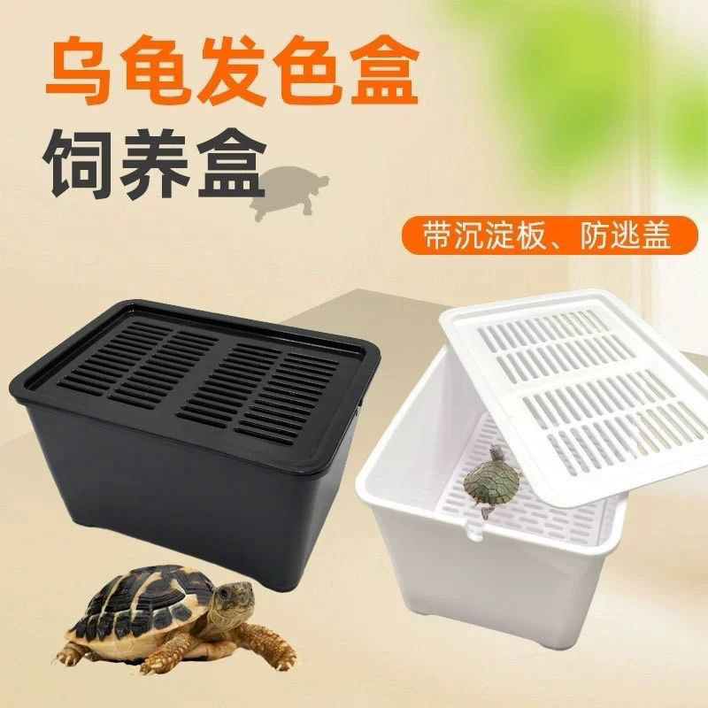 多功能加温乌龟饲养盒黑白隔离龟苗发色孵化适用热带鱼饲养