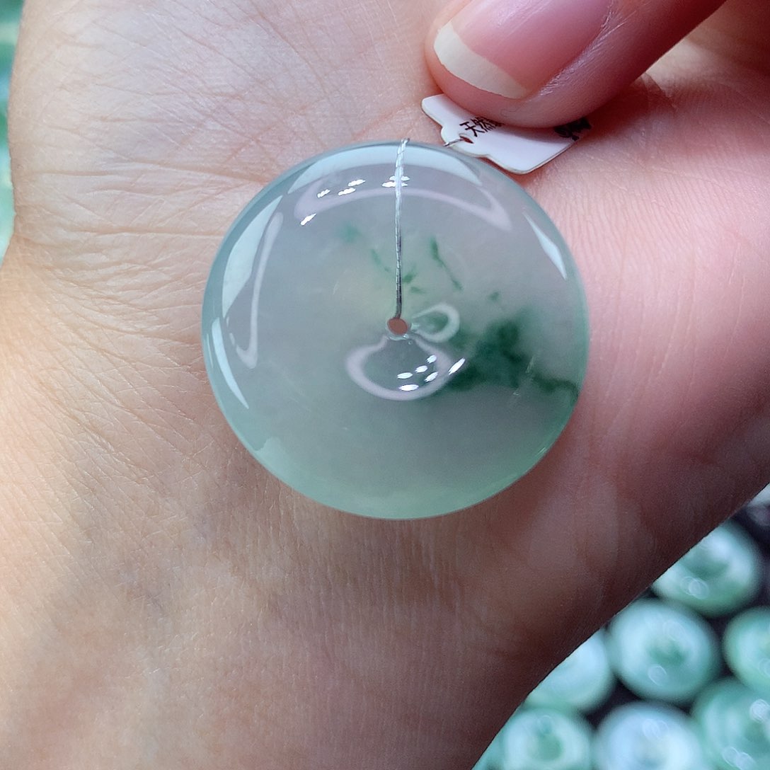 翡翠颈饰未镶嵌16尺寸26.7-6.0