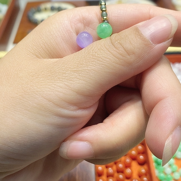 翡翠散珠用****7冰紫冰甜阳绿卡7