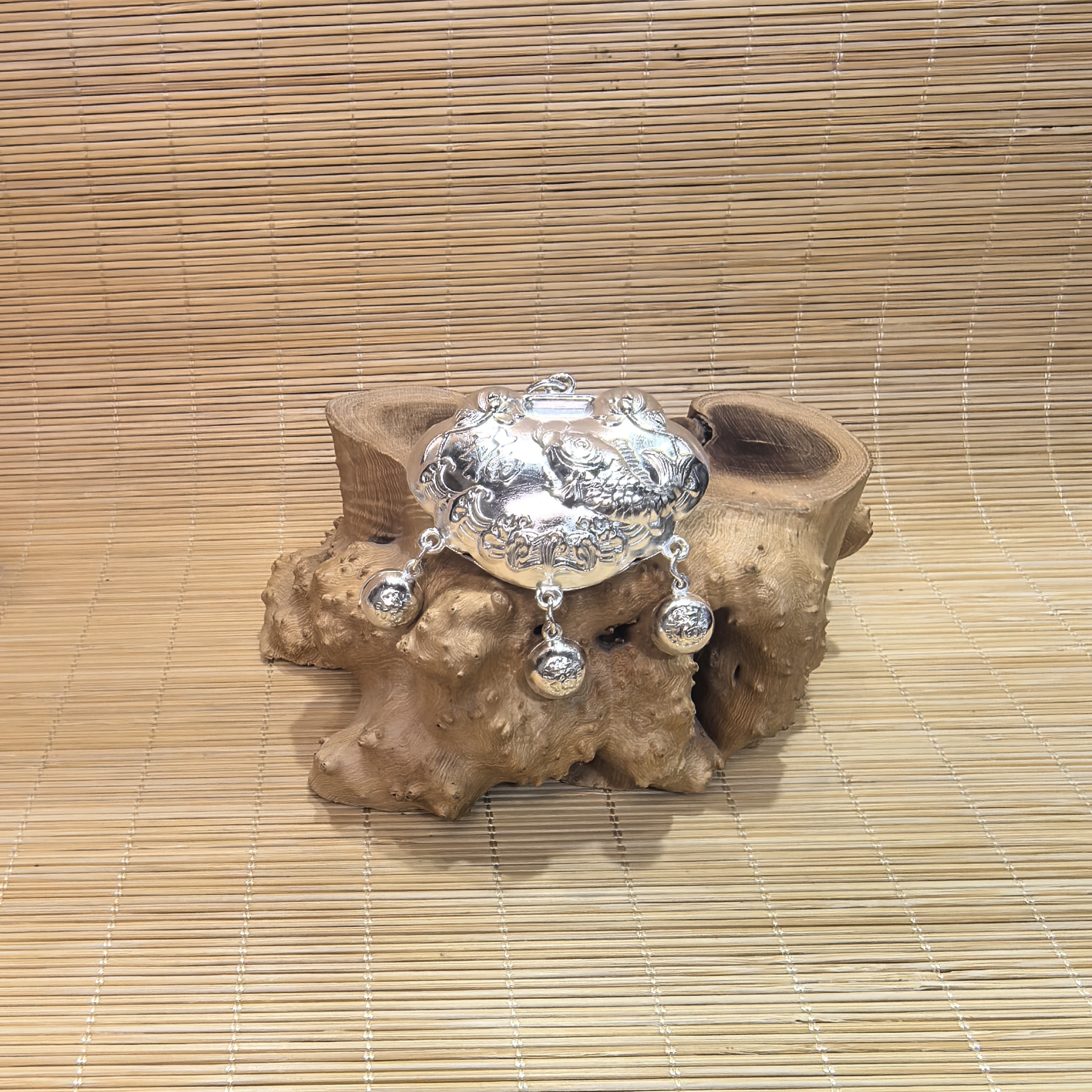 足银银制品 段银匠足银手工长命锁宝宝时尚简约平安锁