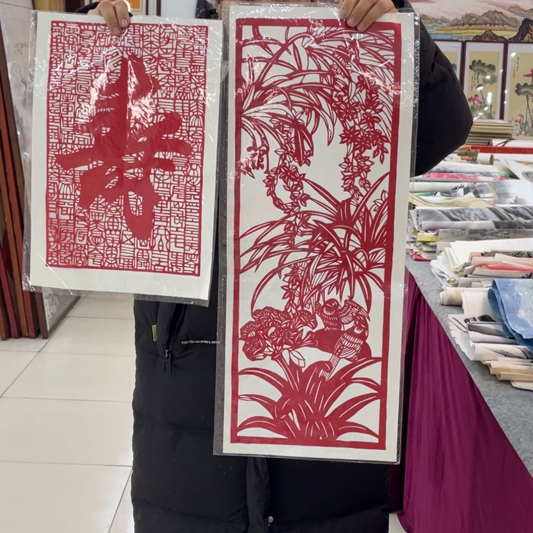 国画纯手绘的山水花鸟