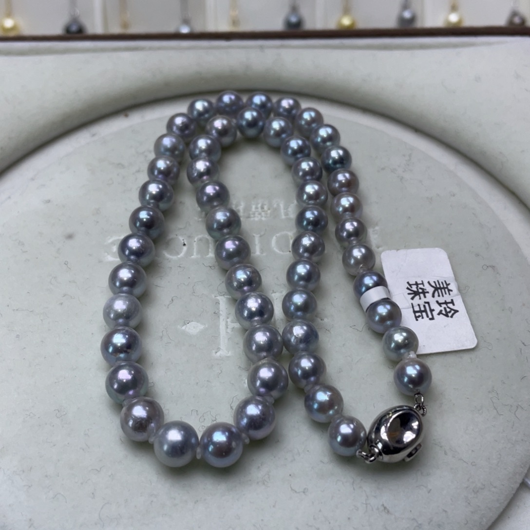 银S925镶嵌海水珍珠颈饰