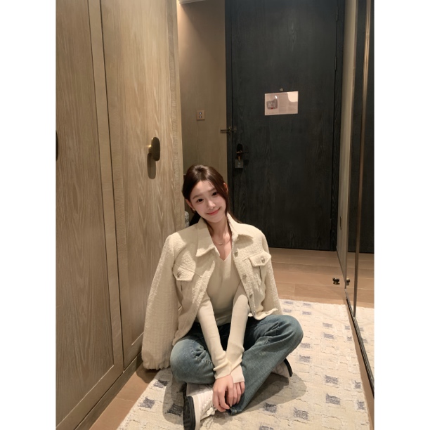 【Meng服饰】小香香粗花呢气质超好看夹克外套