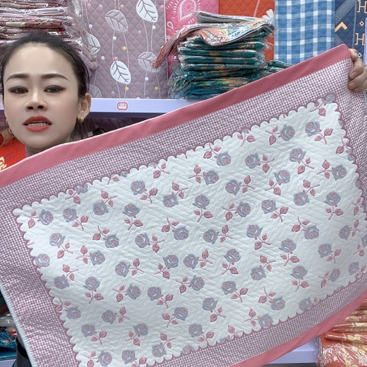 棉粉色小玫瑰花纯棉