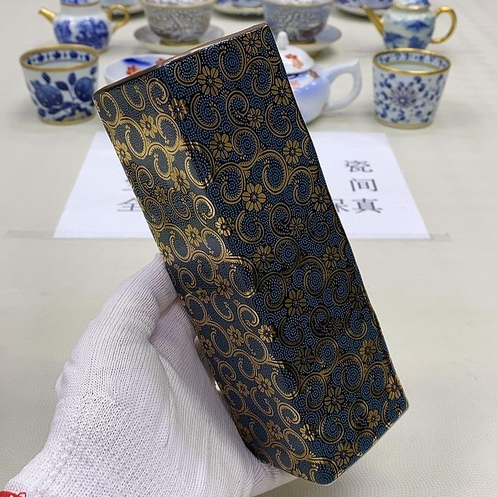 摆件搞18.5九谷正品保真