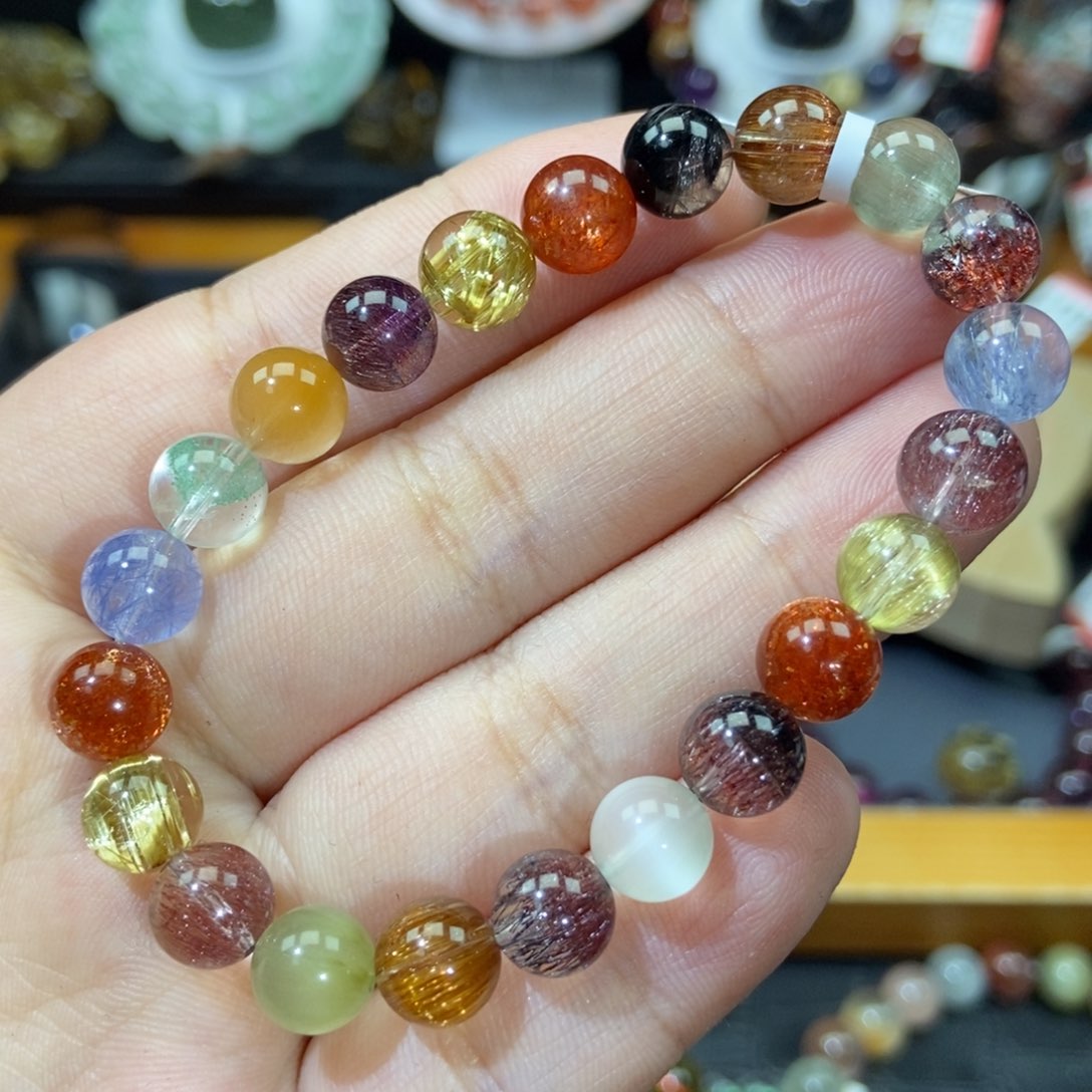 多宝手链8.mm未镶嵌水晶
