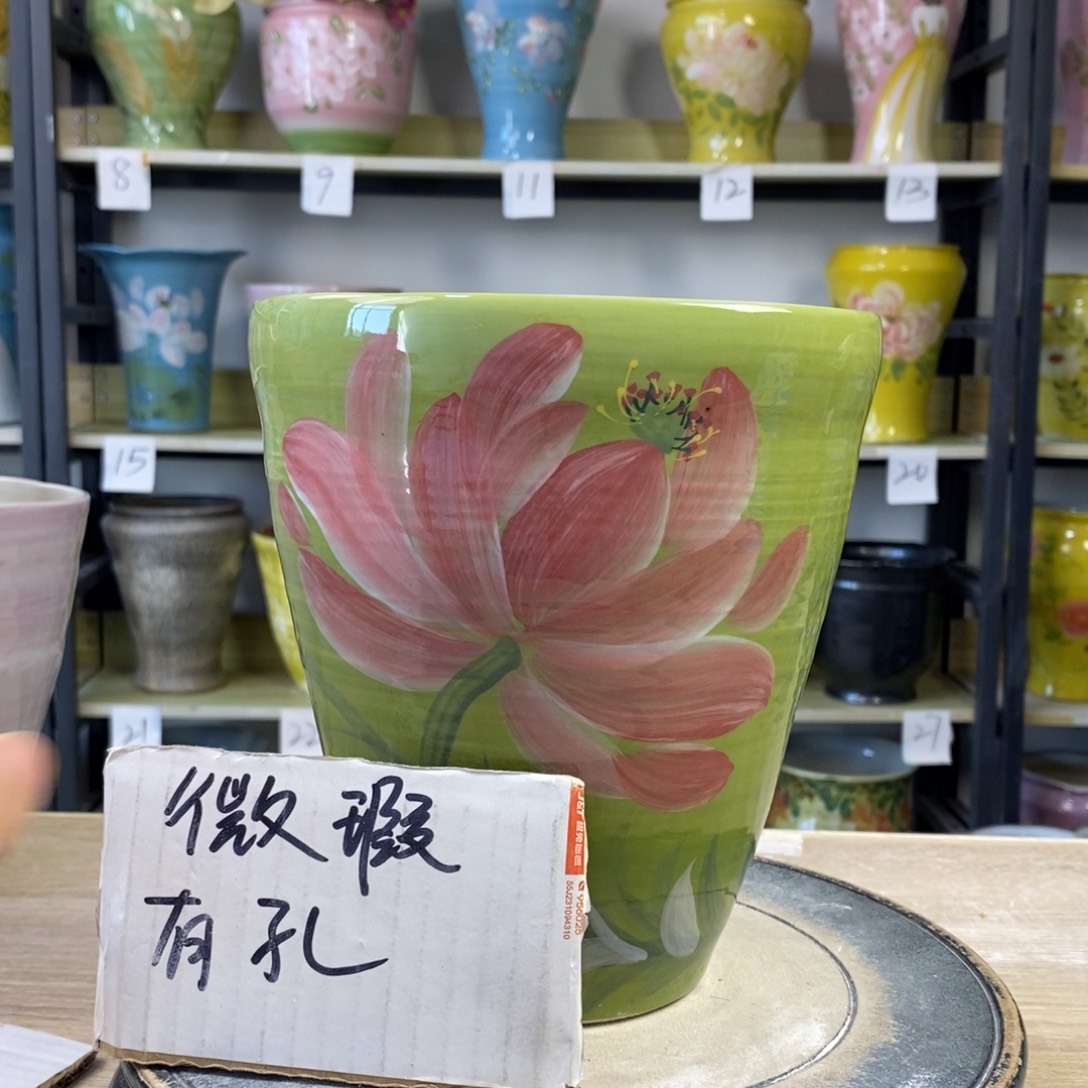 景德镇手工手绘陶瓷花盆