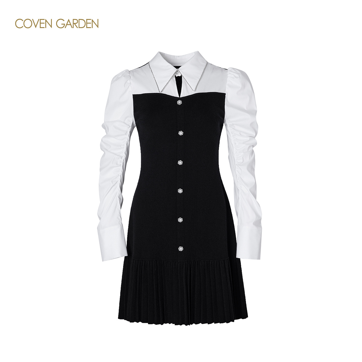 哥文花园羊毛混纺衬衫连衣裙CSA1031540