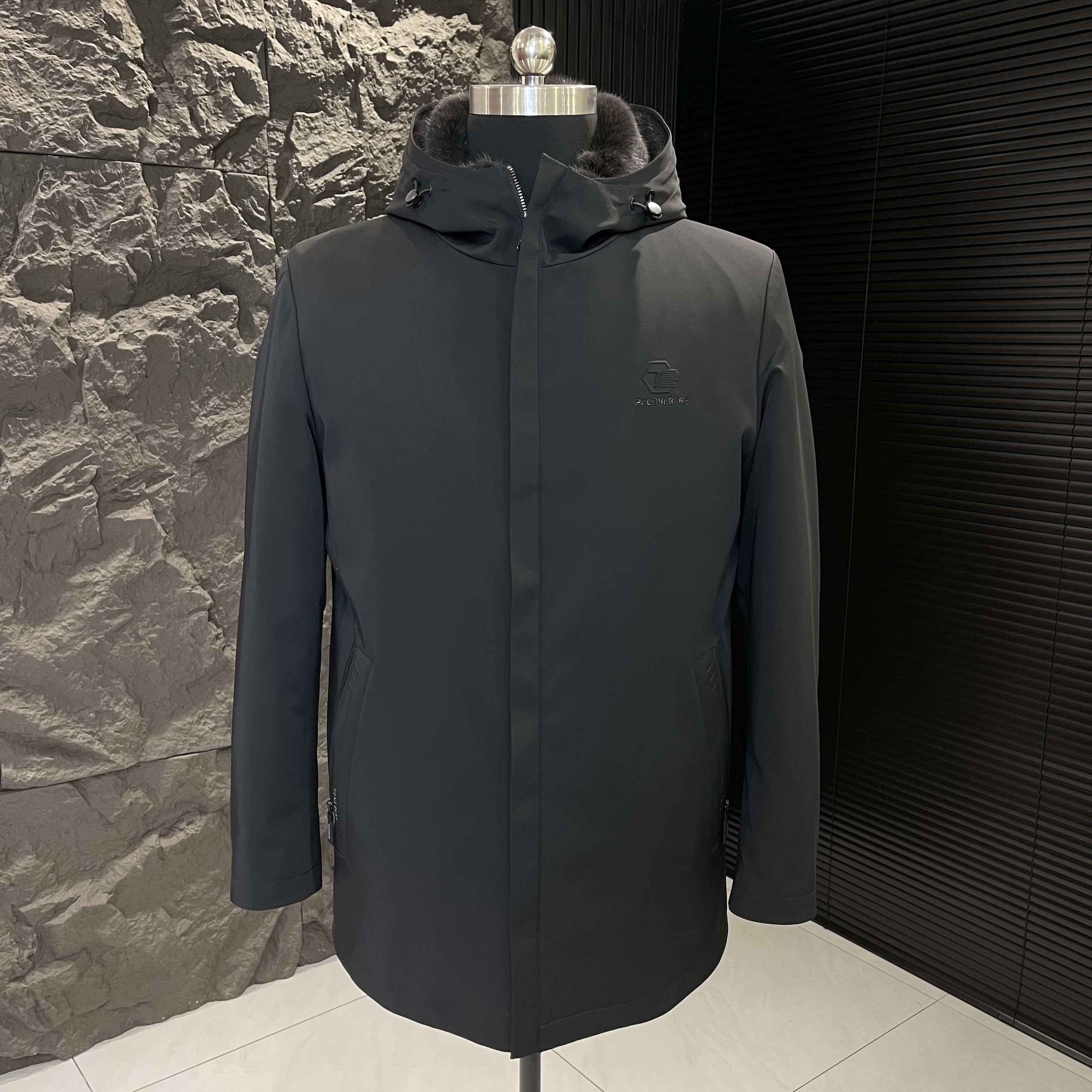 ZMY-LT商务牛奶丝三防铁灰水貂内胆