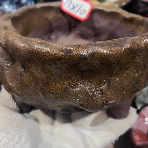 红陶粗陶花盆手工