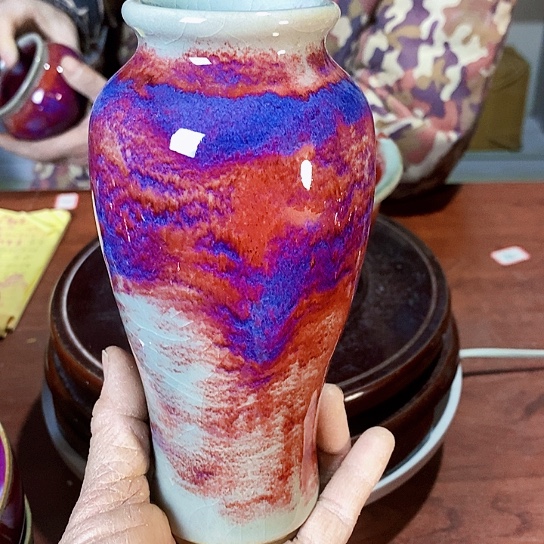 摆件尚峰钧窑作品广口瓶