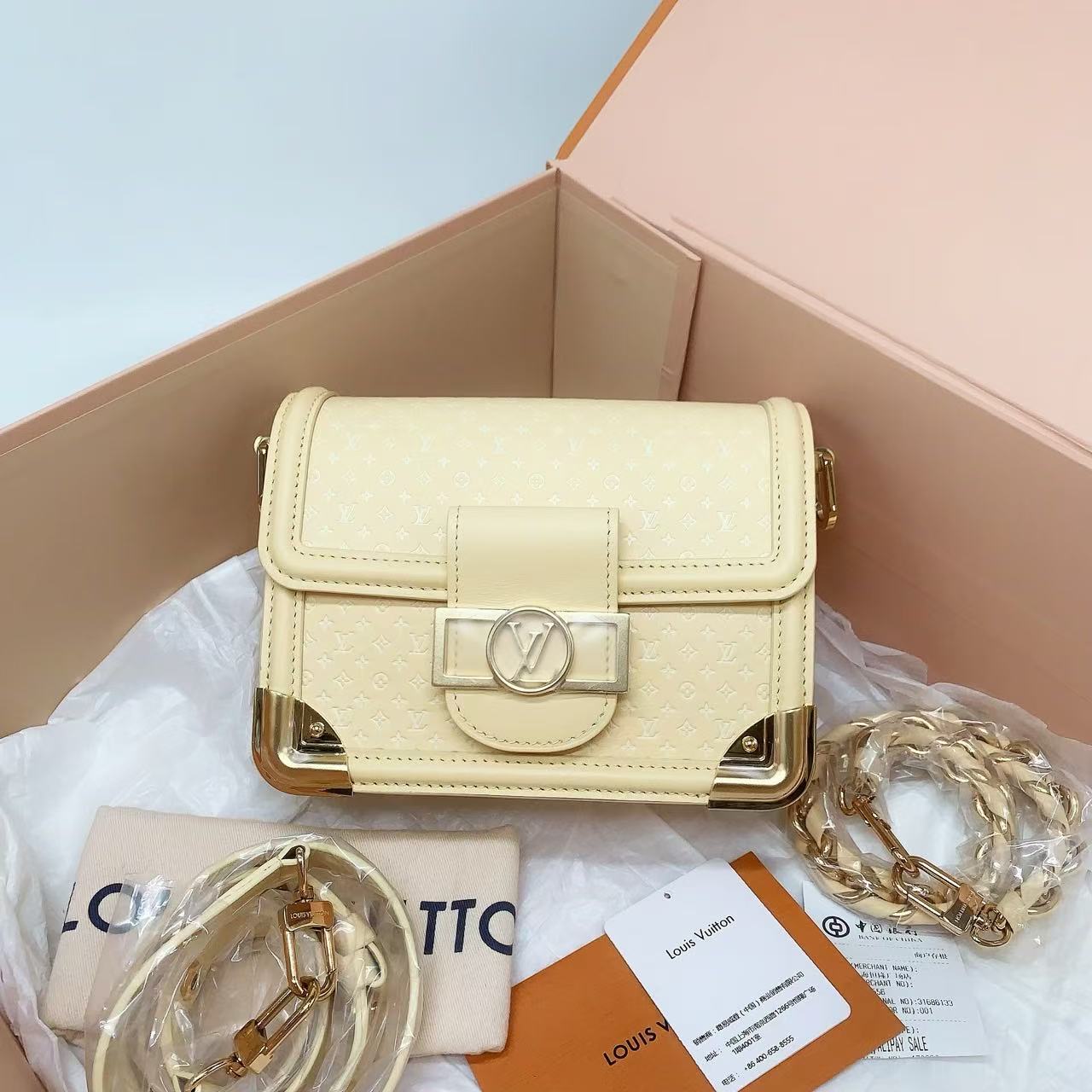95新 LouisVuitton/路易威登 LV 达芙妮 斜挎包/非真假不退补不换