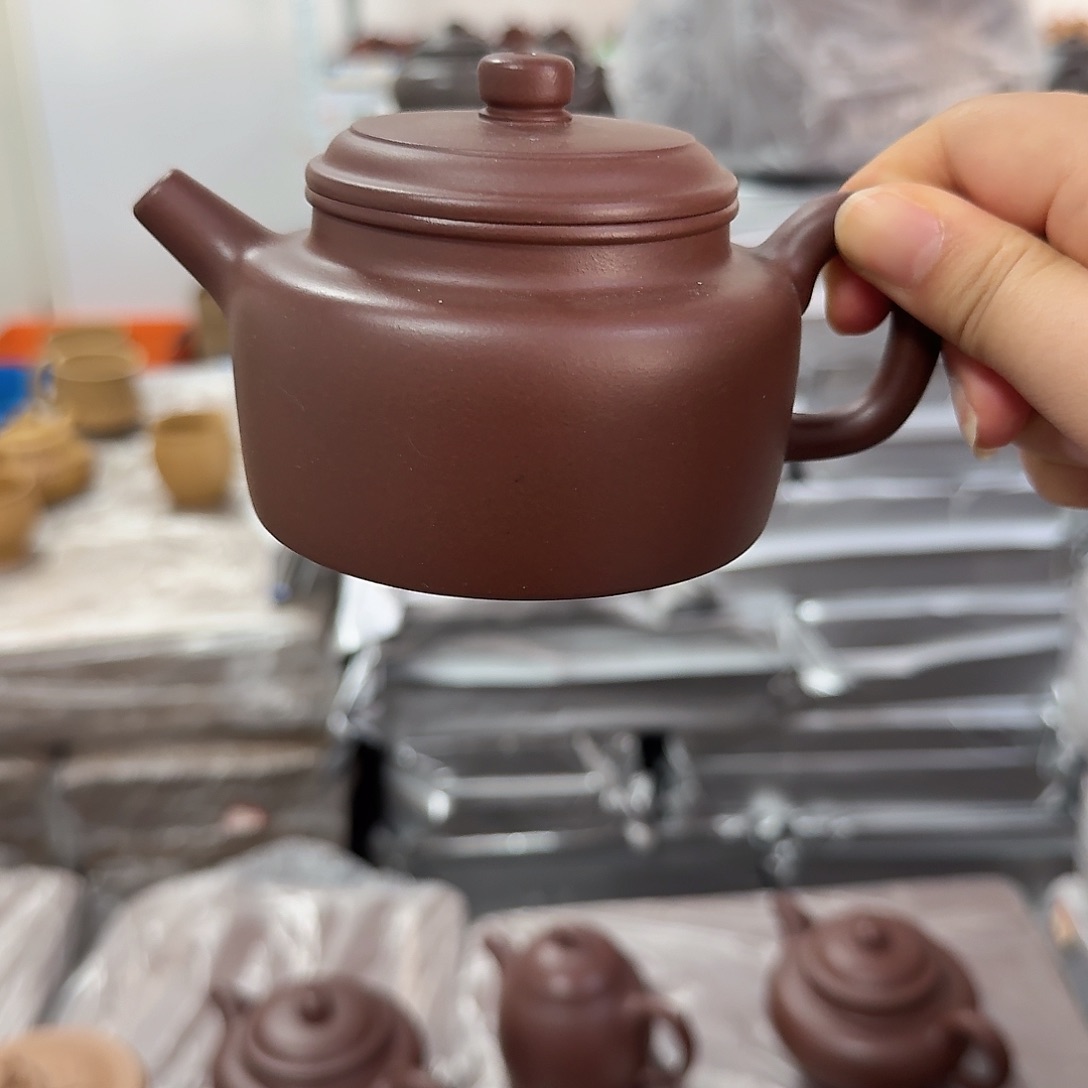 紫砂茶壶黄龙山原矿紫泥240