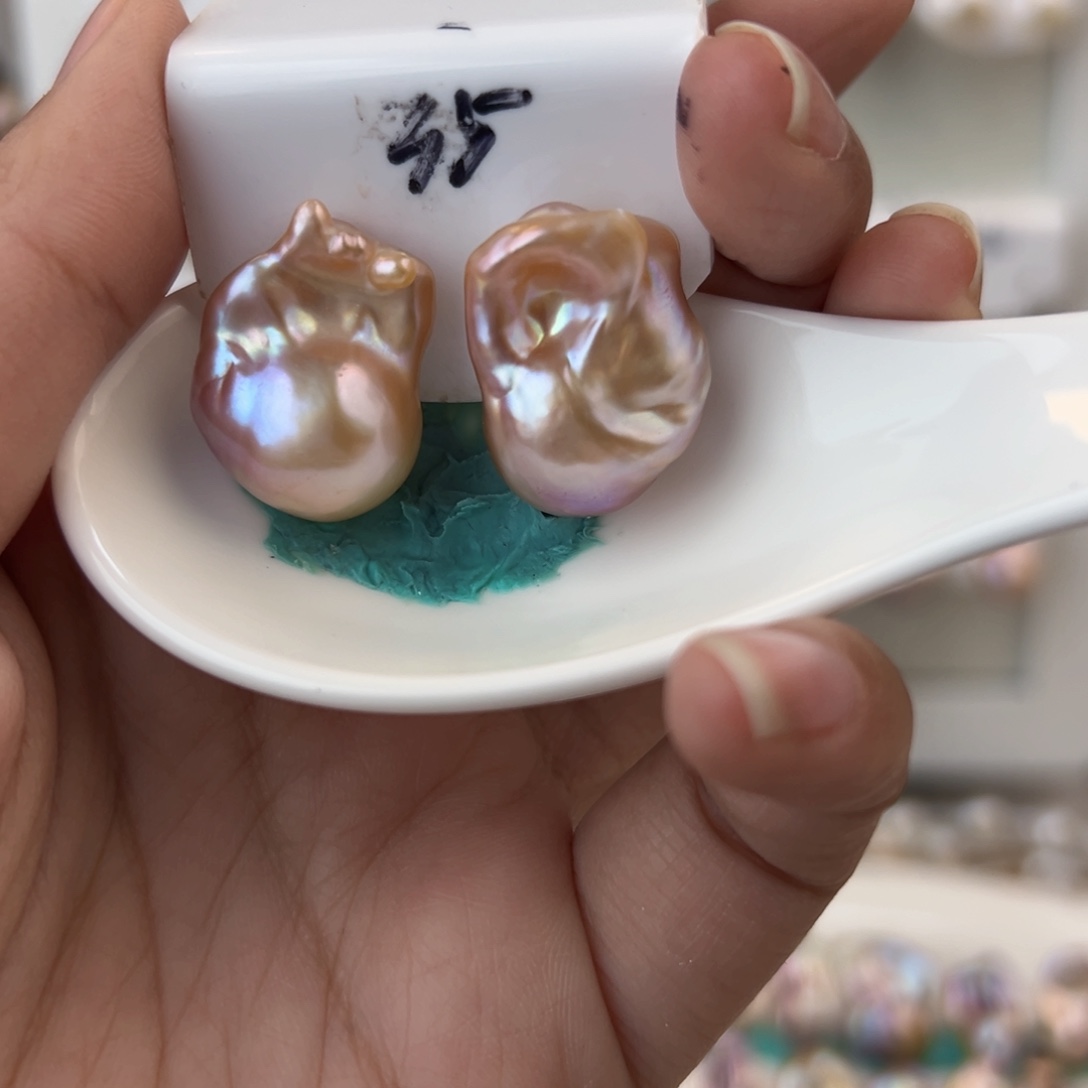 淡水珍珠耳饰银S925镶嵌