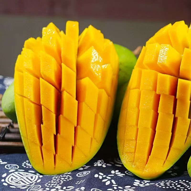 【催熟食用】金煌芒青芒新鲜水果青皮芒果带箱约9-10斤净重8.5斤