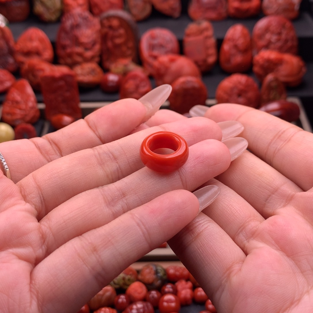 南红玛瑙南红川料跑环9mm未镶嵌